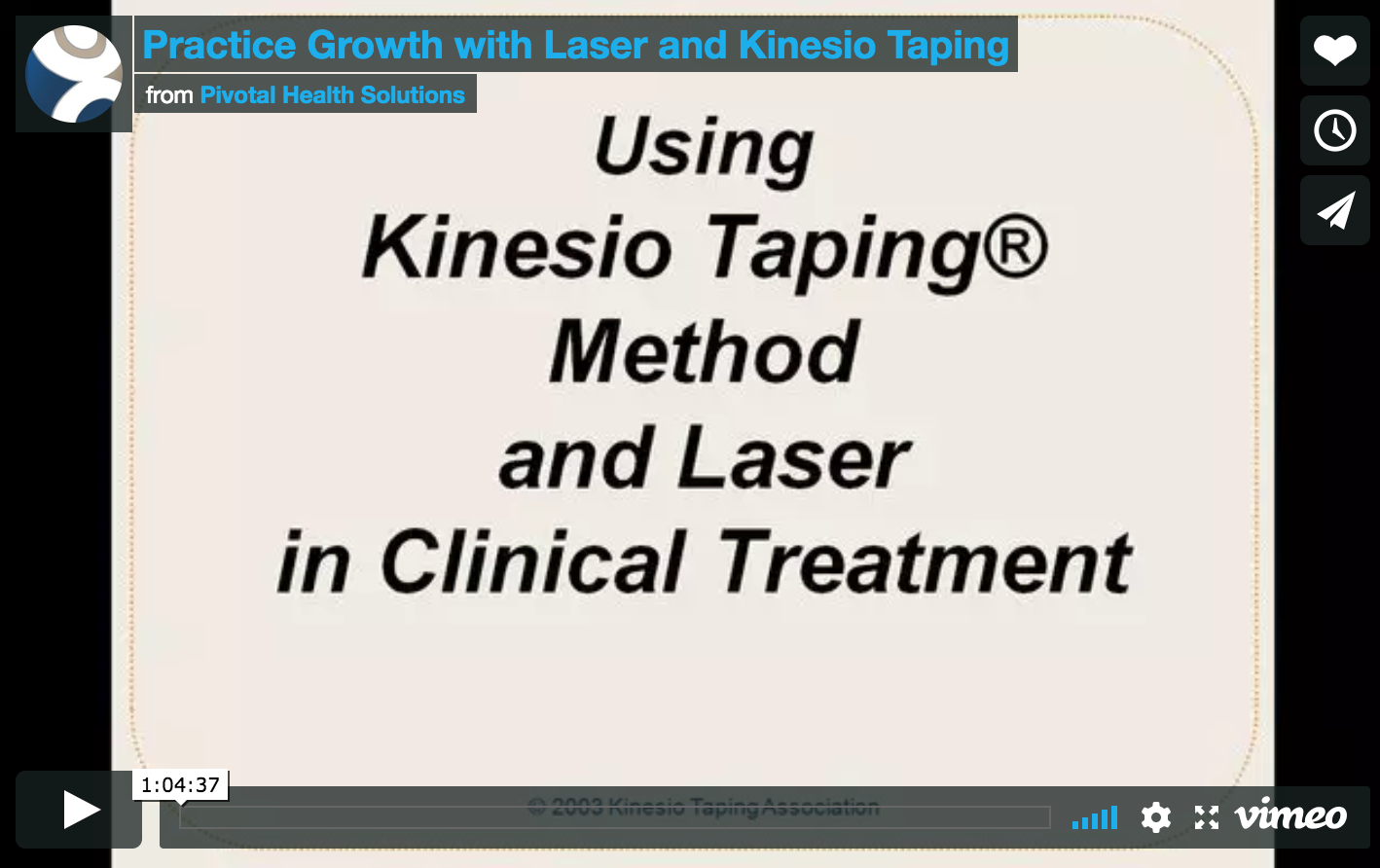 Laser and Kinesio Taping