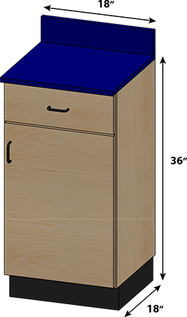 SEMCB-001-1D Base Cabinet