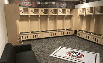 SAINT CLOUD UNIVERSITY WOOD VOLLEYBALL LOCKERS